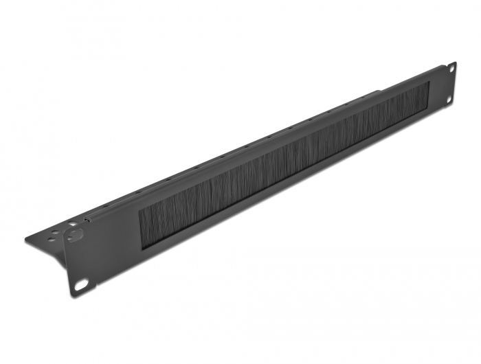 Delock 66846 - Cable management panel - Black - Metal - Nylon - 1U - 48.3 cm (19") - 77 mm - 66846