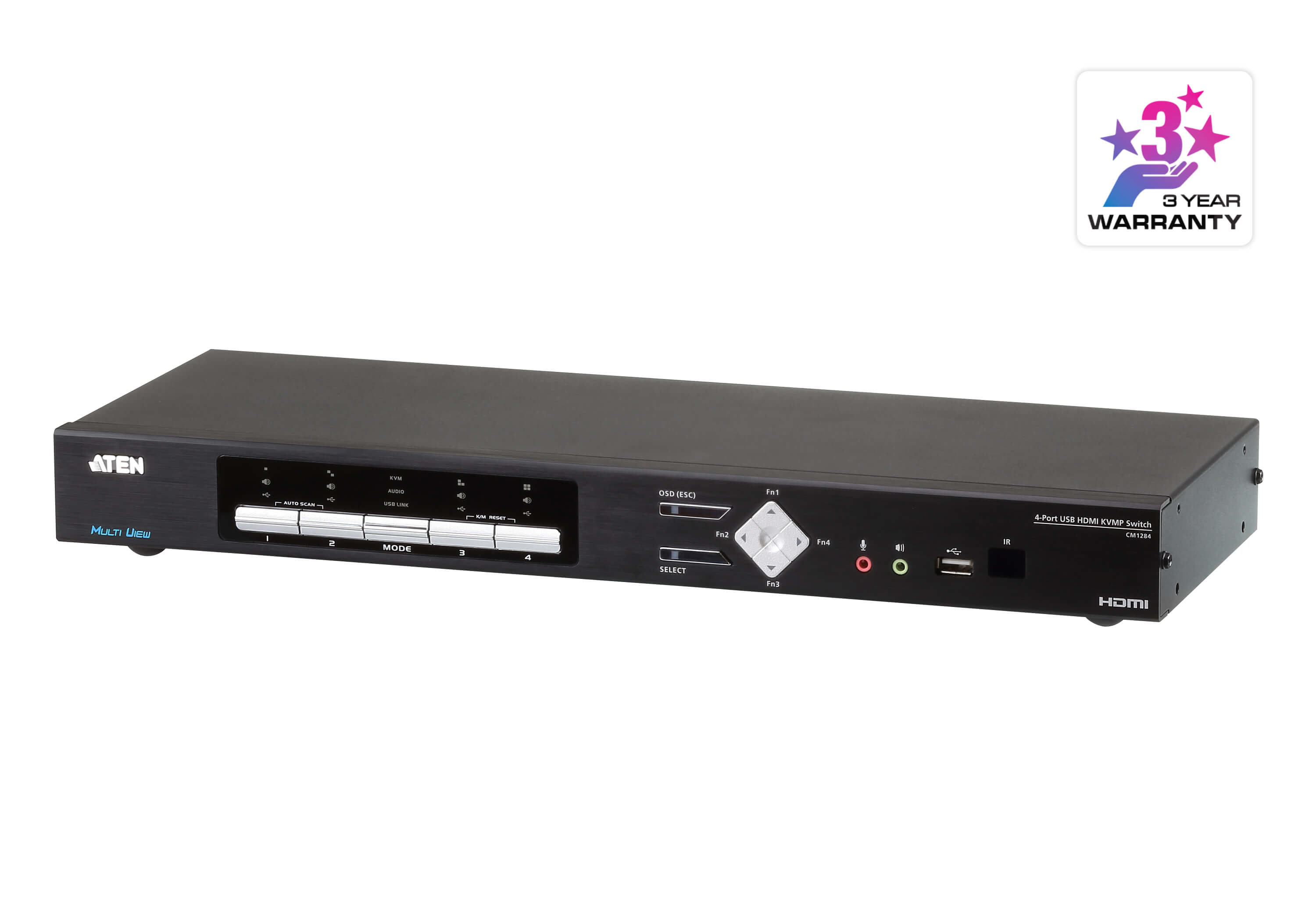 ATEN Multi-View KVMP CM1284 - KVM / audio / USB switch