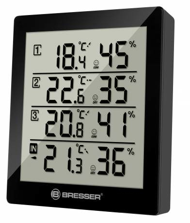 Bresser 7000020CM3000 Thermomètre numérique noir/blanc