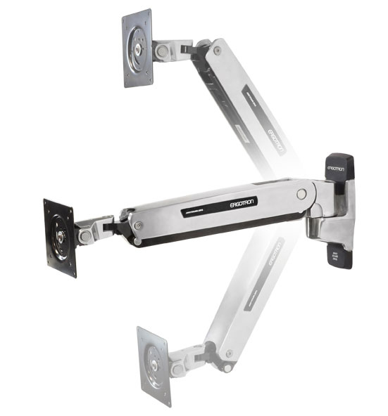 Ergotron 45-361-026 - 106.7 cm (42") - 75 x 75 mm - 200 x 200 mm - 0 - 75° - 360° - Silver - 45-361-026