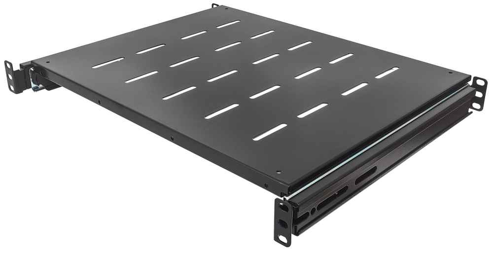 Rack - Étagère (tiroirs coulissants) - RAL 9005 - 1U (19")