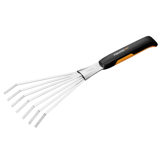 Fiskars 1027044 - Râteau à main - Noir - Argent - Acier - Noir - 1 pièce(s) - 125 mm