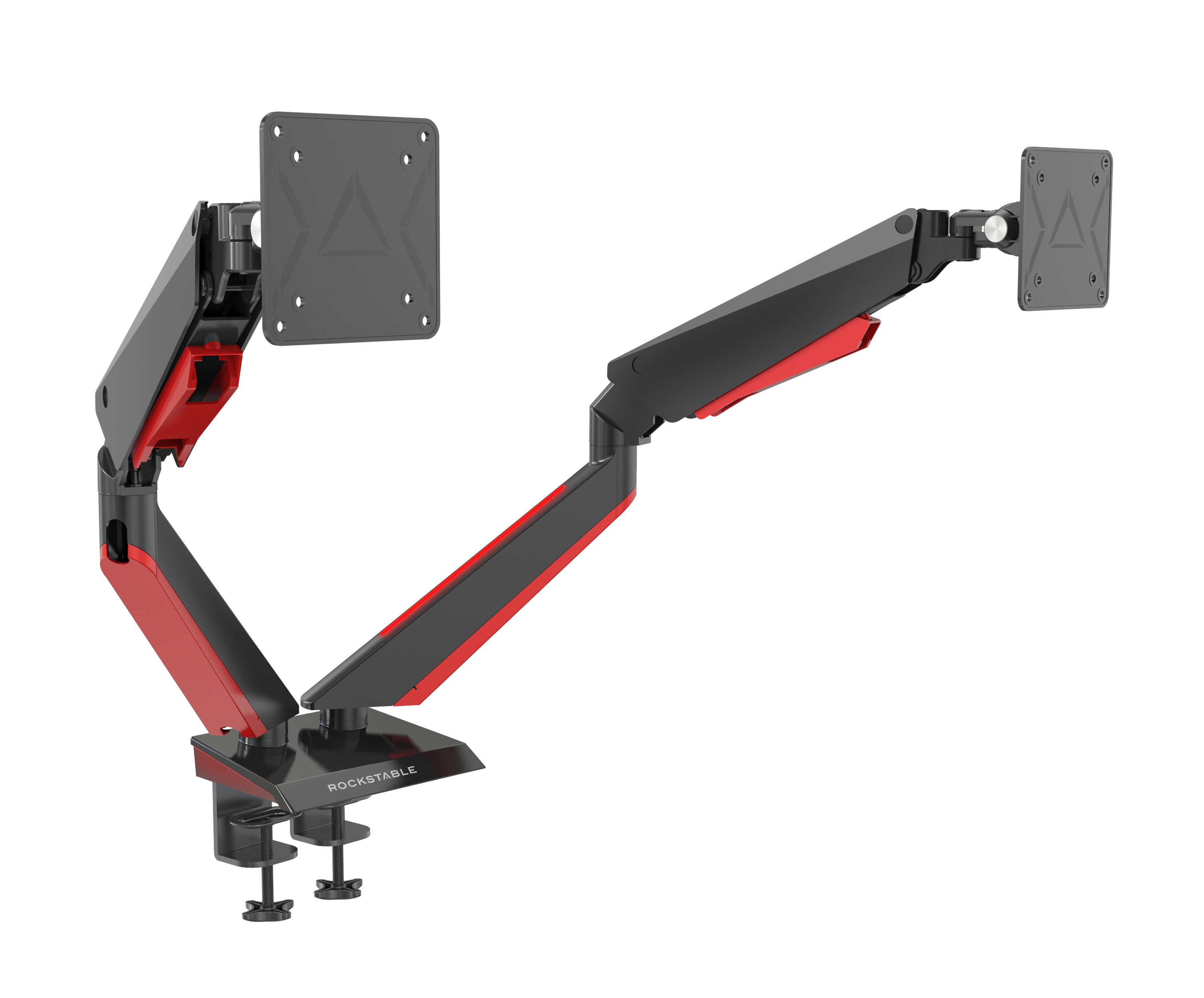 Rockstable RS-MM009 Clip de jeu à double moniteur Clamp/Bolt Noir Rouge