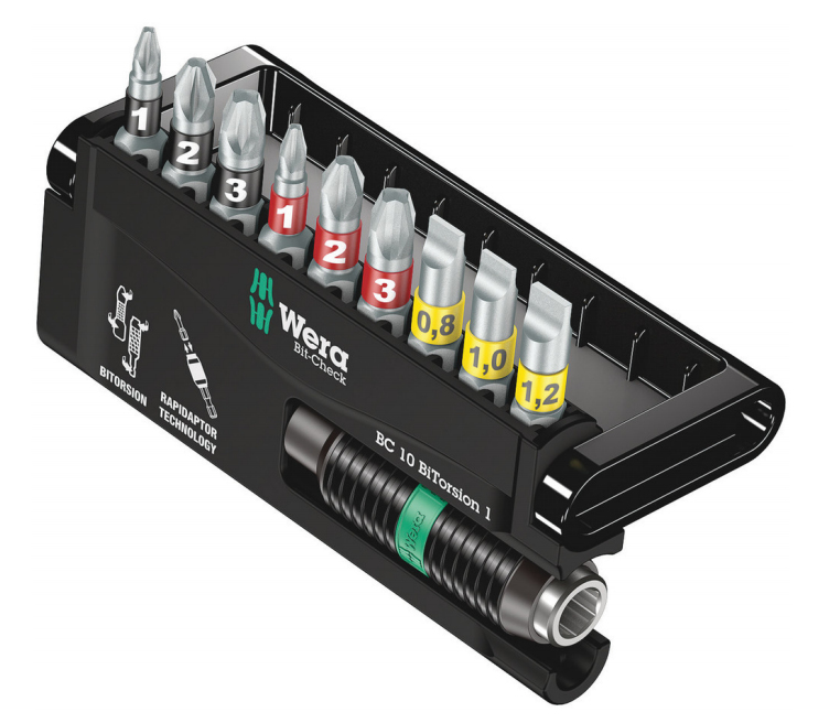 Wera 05056374001 - PH 1, PH 2, PH 3 - PZ 1, PZ 2, PZ 3 - 0,8, 1, 1,2 mm - 25 mm - 114 g - République tchèque