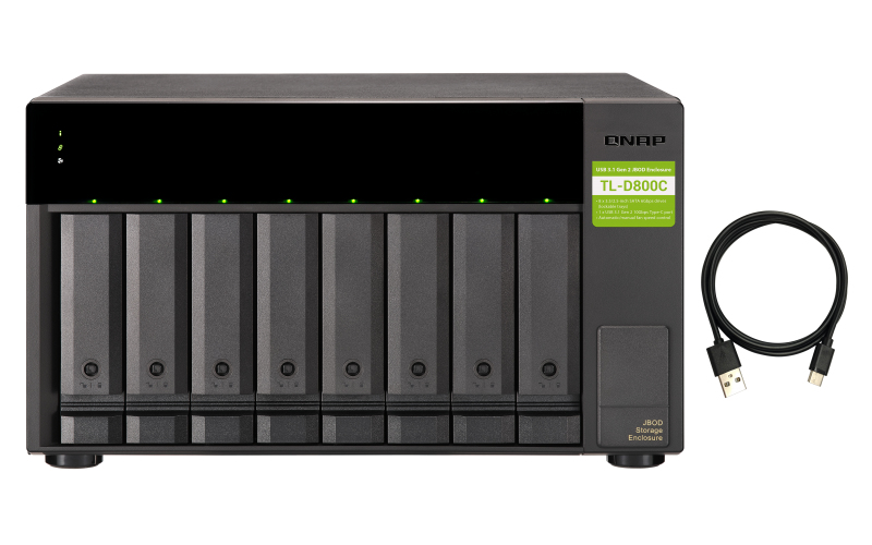 QNAP TL-D800C - Tour - 8 baies - 2,5"/3,5" SATA 6 Gbit/s