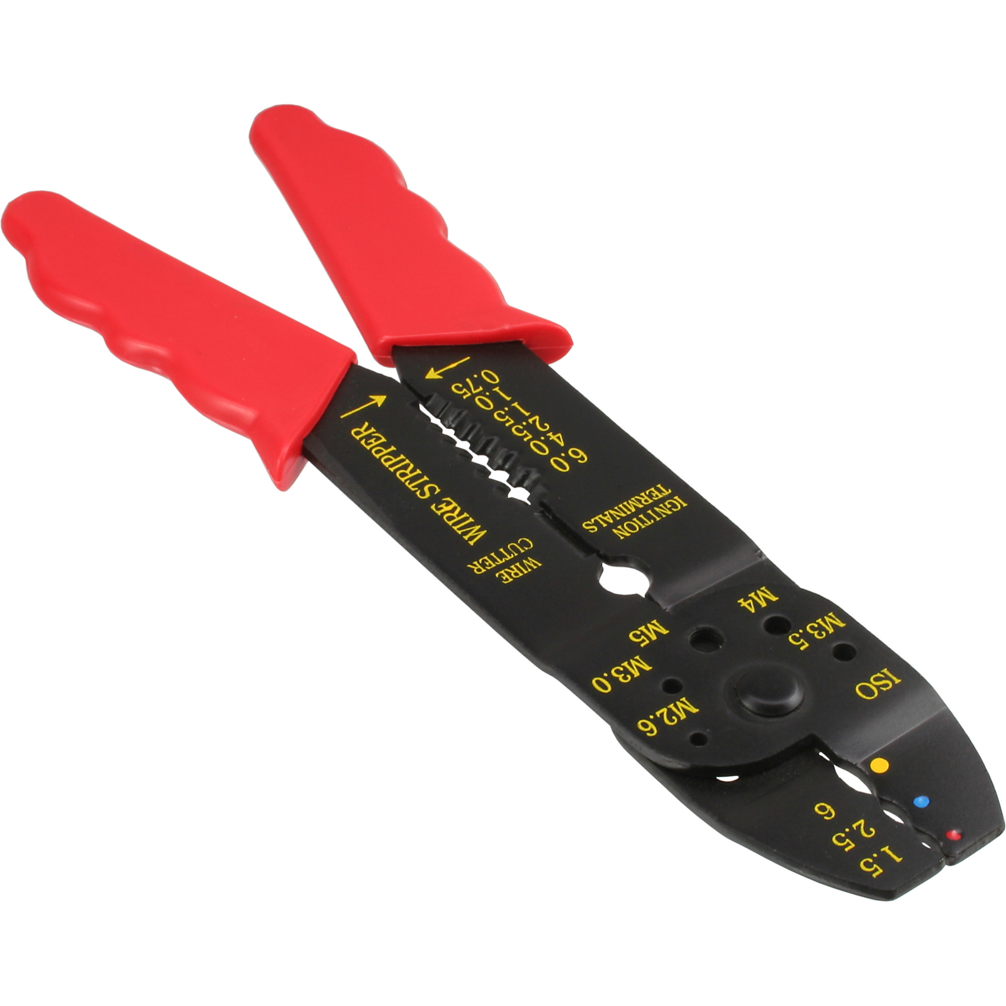 Pince à sertir en ligne pour cosses de câble de 0,75 à 6 mm