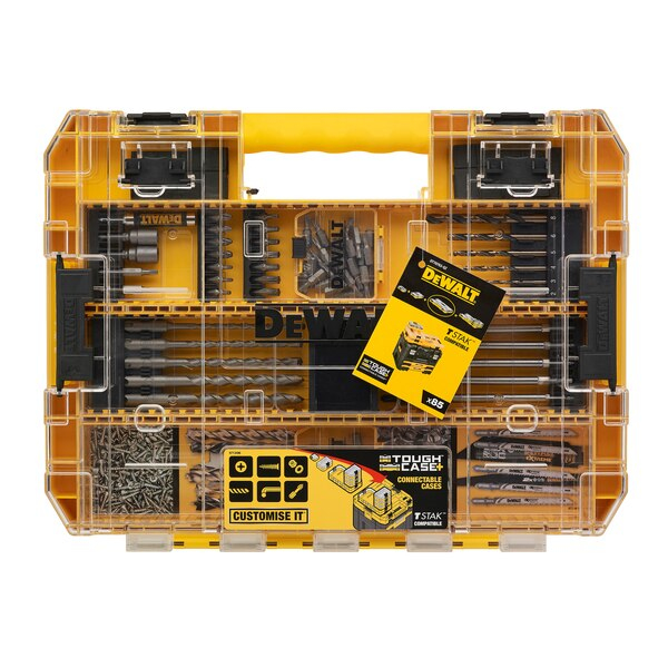 DEWALT DT70763-QZ - Drill - Drill bit set - Masonry - Metal - Ground High-Speed Steel (HSS-G) - 85 pc(s) - SDS Plus Masonry Drill Bits: 5mm x 160mm,6mm x 160mm,8mm x 160mm,10mm x 160mm,12mm x 160mm Gold...