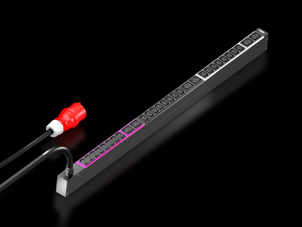 Rittal PDU Basic - Power distribution unit - AC current 400 V - 11 kW - 3 Phases - output connections: 30