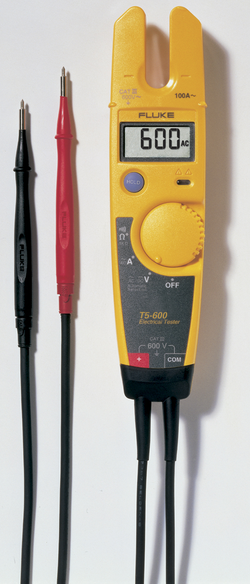 FLUKE voltage tester 2p CAT.II 1-600V LCD Batt opt/acoustic 1000Ohm - 659612