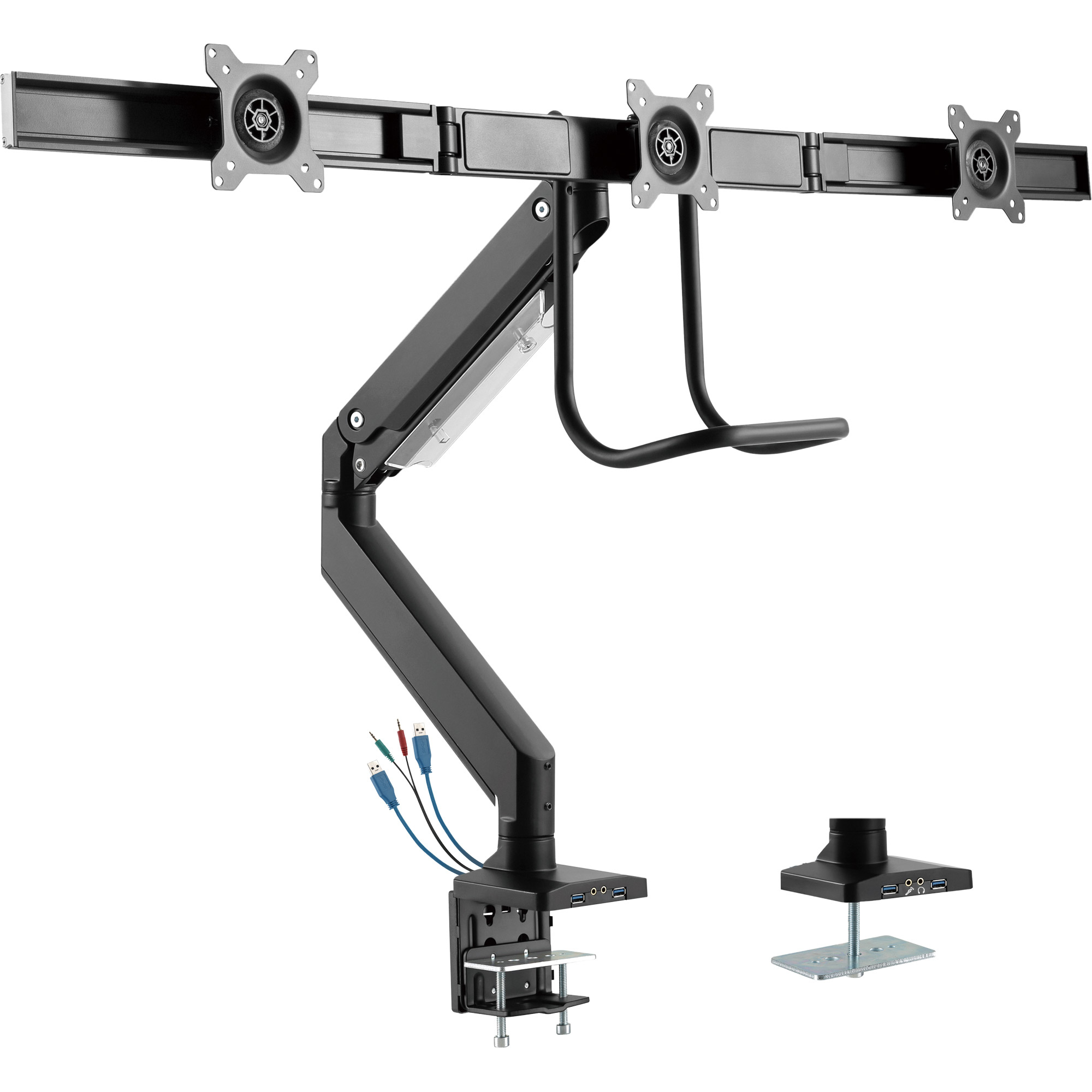 Support de bureau triple écran InLine USB3 27"