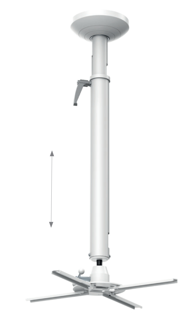 Support de plafond pour projecteur Hagor Beamfix II 820-1200 mm