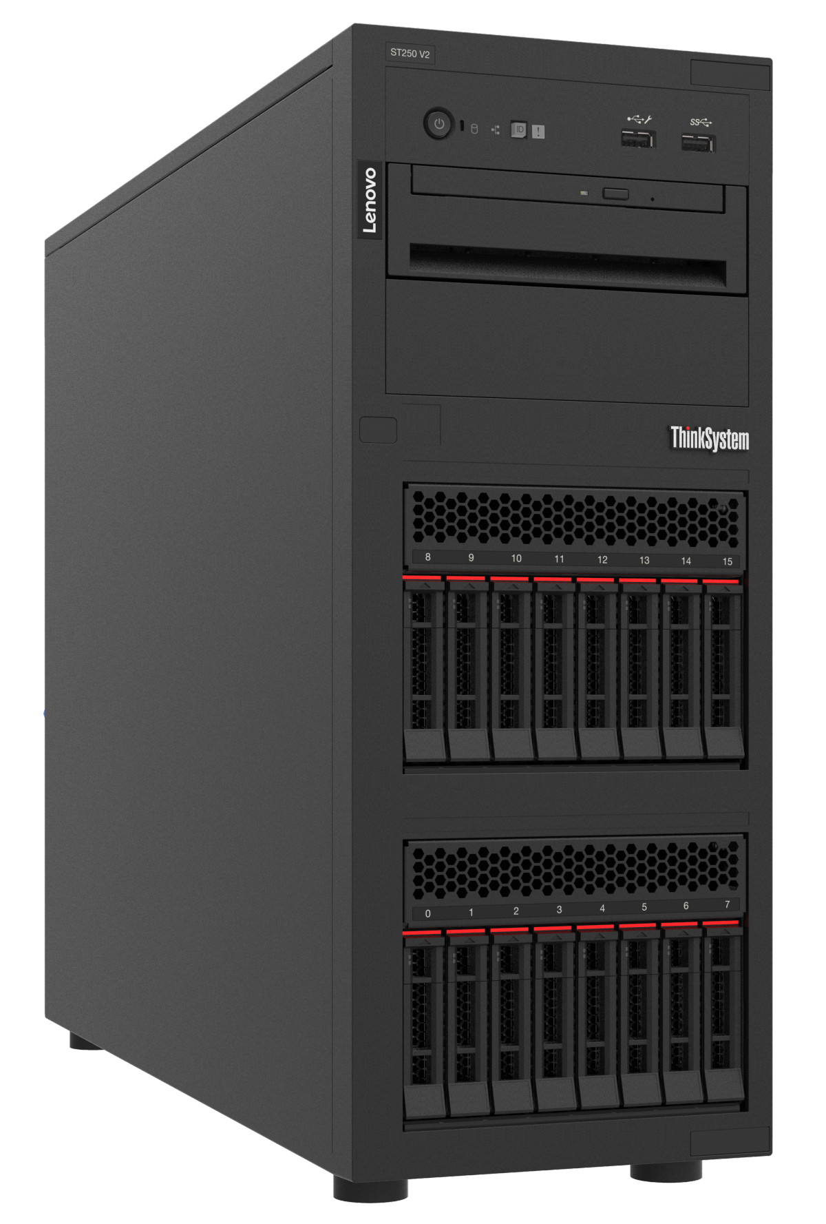 Lenovo ThinkSystem ST250 V2 - 3.2 GHz - E-2356G - 16 GB - DDR4-SDRAM - 550 W - Tower - 7D8FA01TEA