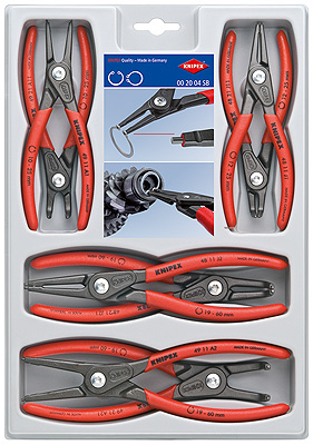 KNIPEX Jeu de pinces de précision pour circlips - 1,27 kg