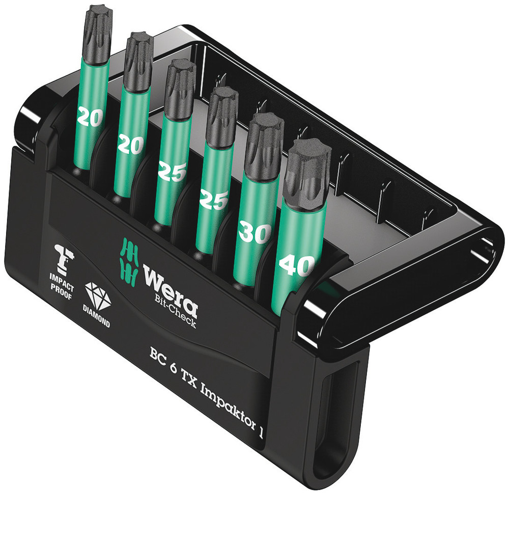 Jeu de tournevis Wera Bit-Check 6 TX Impaktor 1