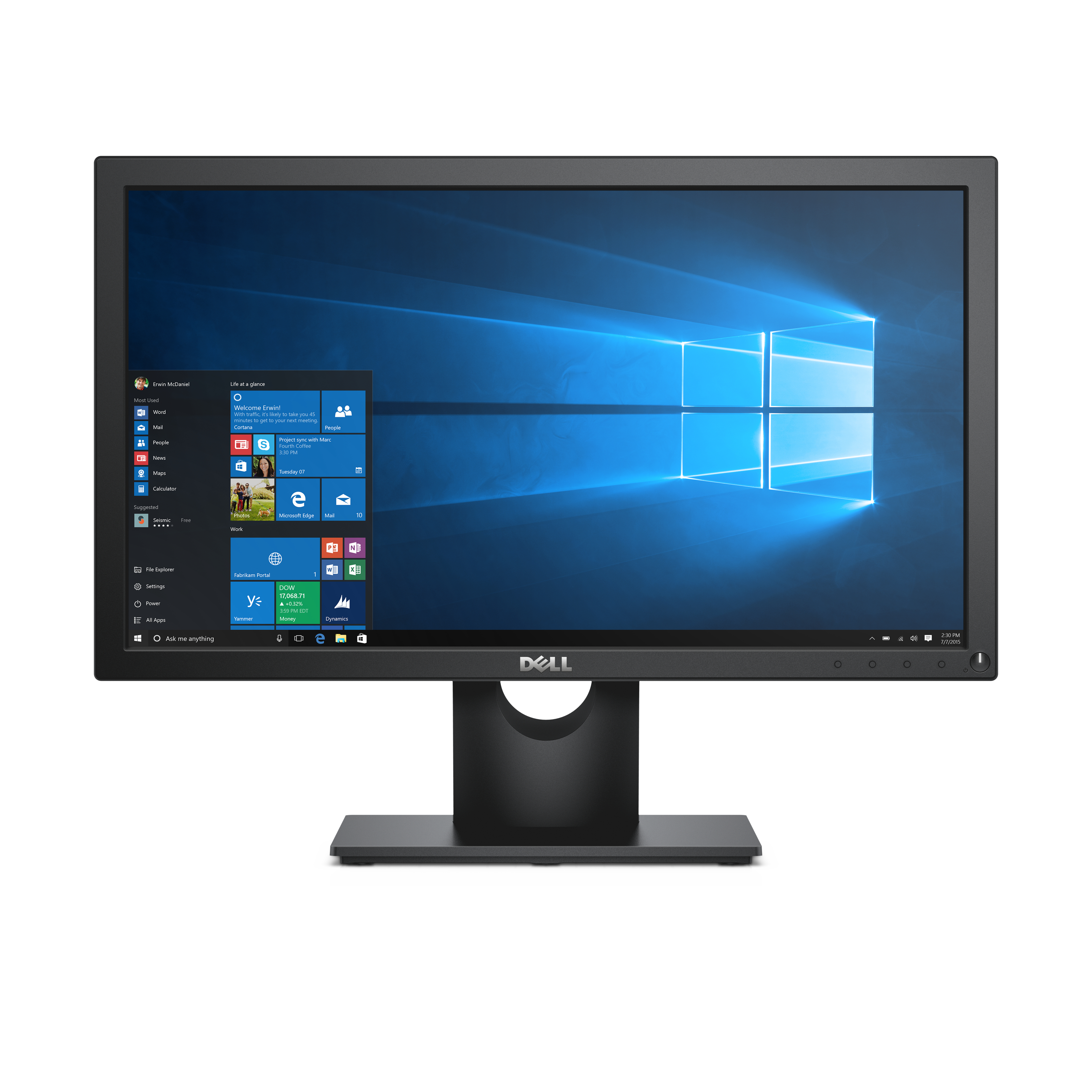 E2016HV - LED-Monitor - 50.8 cm (20") (19.5" sichtbar) - 1600 x 900 @ 60 Hz - TN - 200 cd/m? - 600:1 - 5 ms - VGA - mit 3 År Advanced Exchange-Service