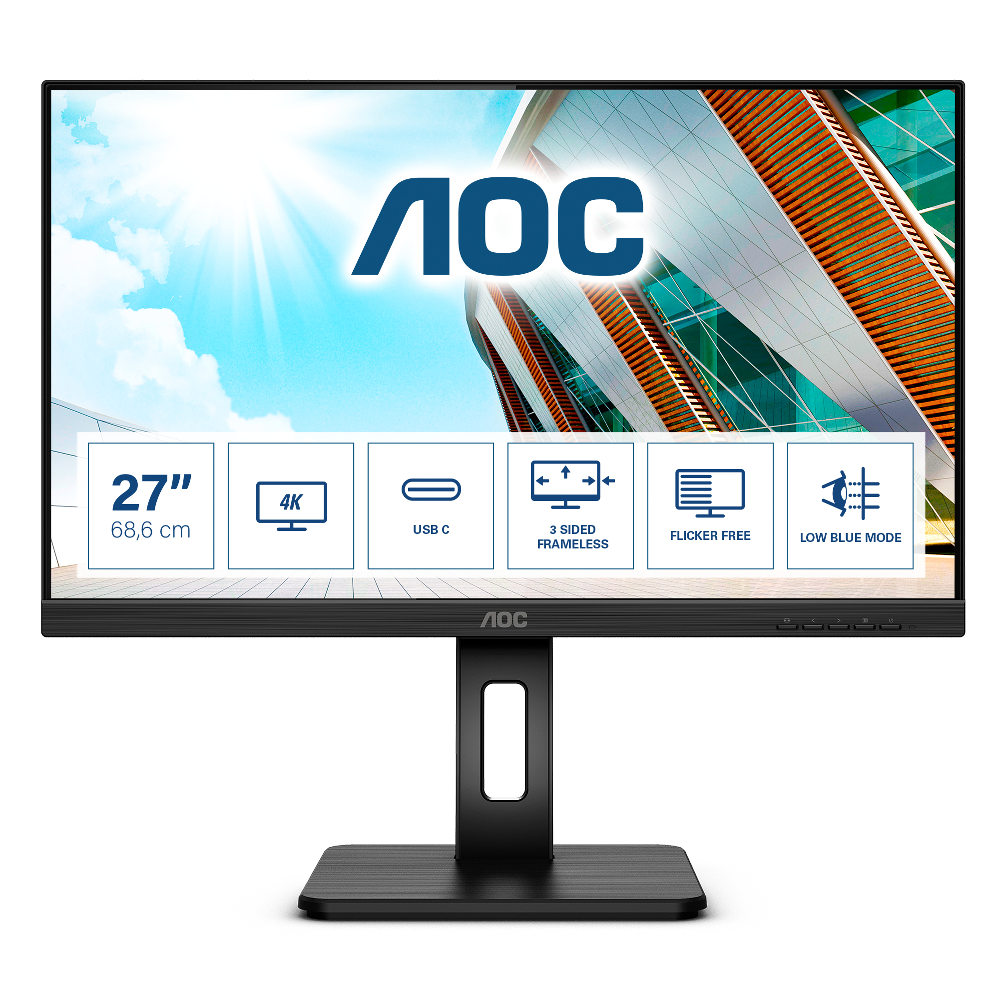 AOC U27P2CA 27" 4K Ultra HD LED monitor - U27P2CA