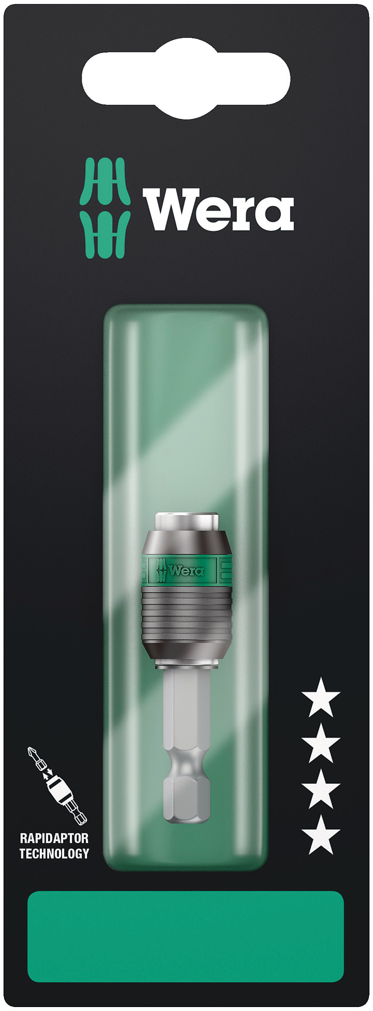 Wera 05073421001 - Douille - 1/4" - Impérial - 1 tête(s) - 1/4" - Acier au chrome-vanadium, Plastique, Acier