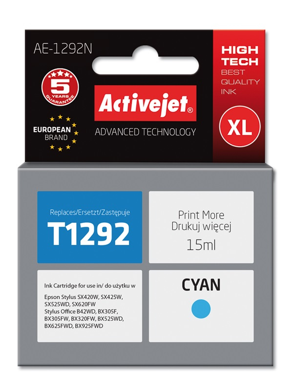 Activejet AE-1293N ink cartridge magenta 15 ml replaces Epson T1293