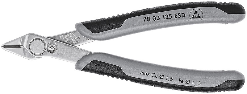 KNIPEX 78 03 125 ESD - Pince coupante diagonale 125 mm 55 g