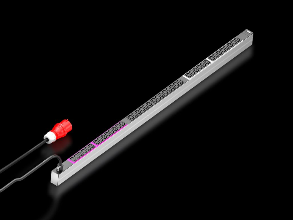 Rittal PDU Basic - Power distribution unit - AC current 400 V - 11 kW - 3 Phases - output connections: 42