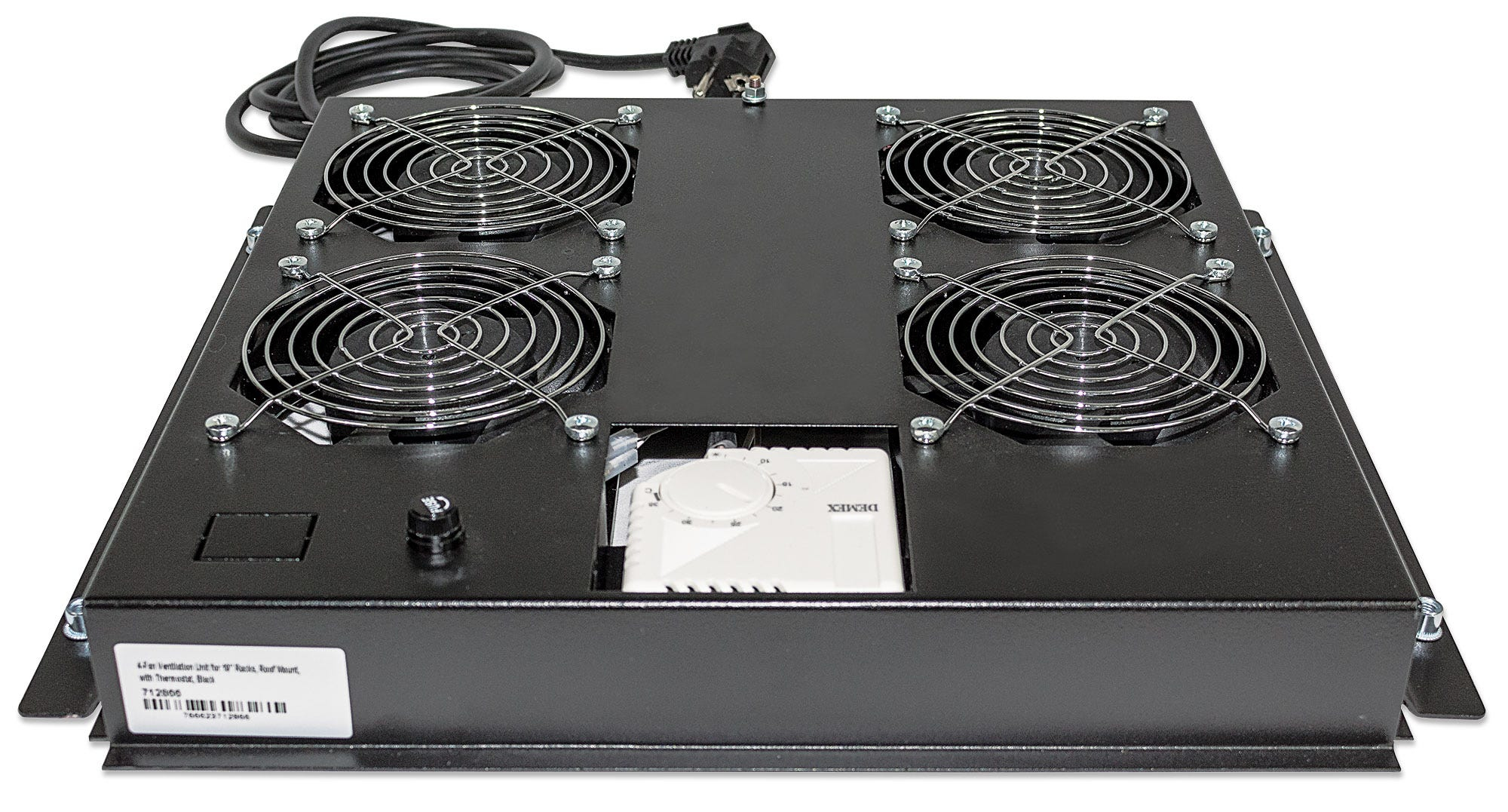 Compartiment ventilateur rack (220/240 V) avec thermostat (4 ventilateurs)