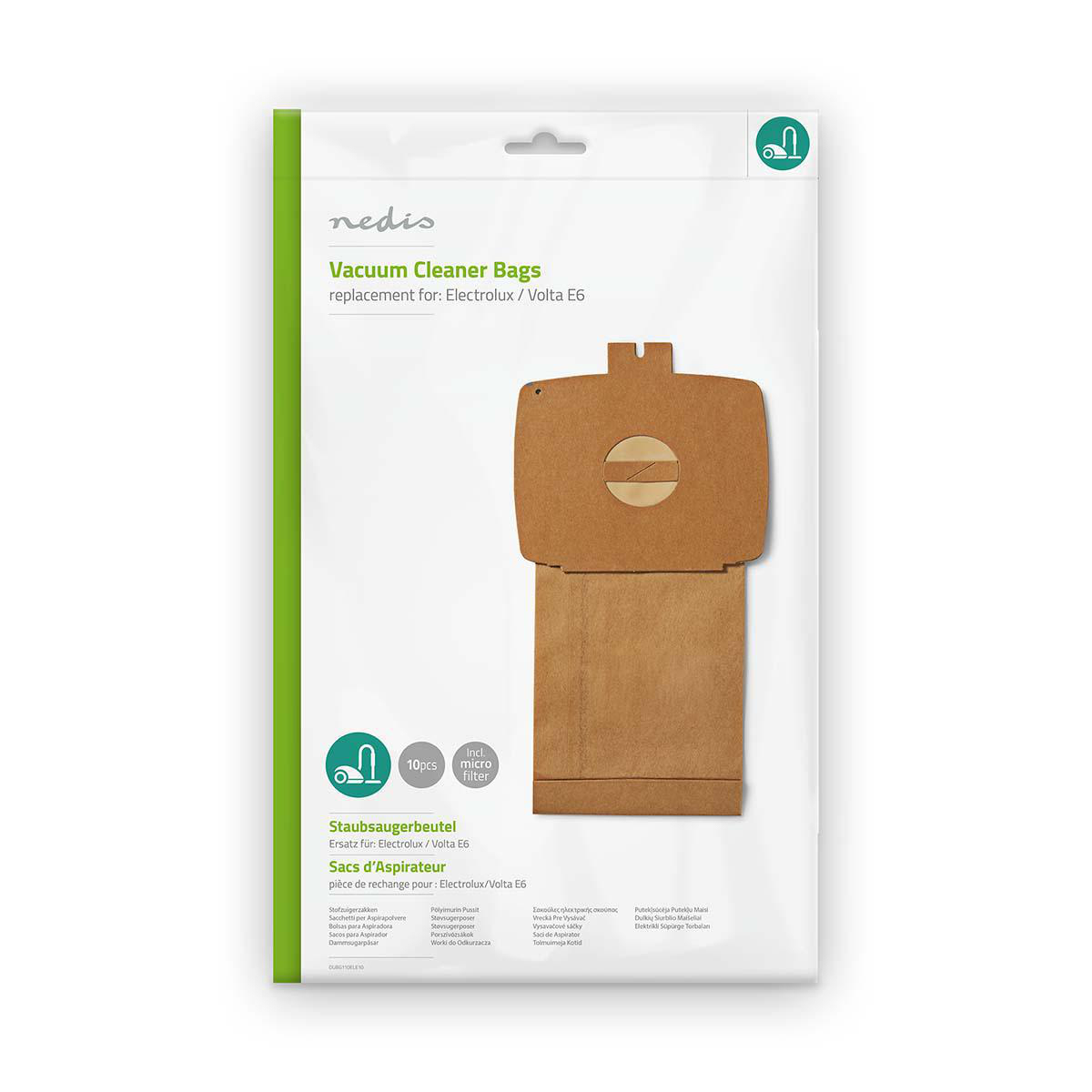 Sacs en papier Nedis Electrolux, paquet de 10