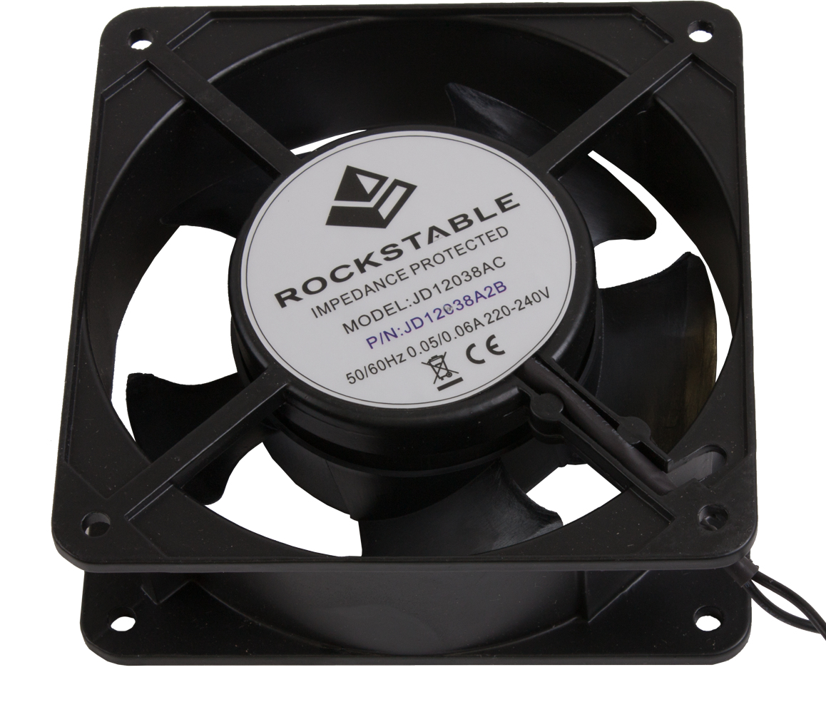 Rockstable 120mm Ventilateur Refroidissement Noir 12cm Rond 220-240V