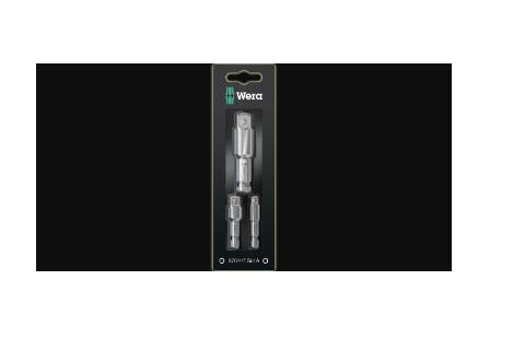 Jeu de 3 clés hexagonales Wera 870/4/7 A SB - 1 x 1/4"x50, 1 x 3/8"x50, 1 x 1/2"x75 - Blister