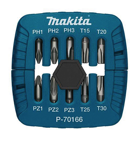Makita P-70166 Jeu d'embouts 10 pièces PH/PZ/TX 25mm