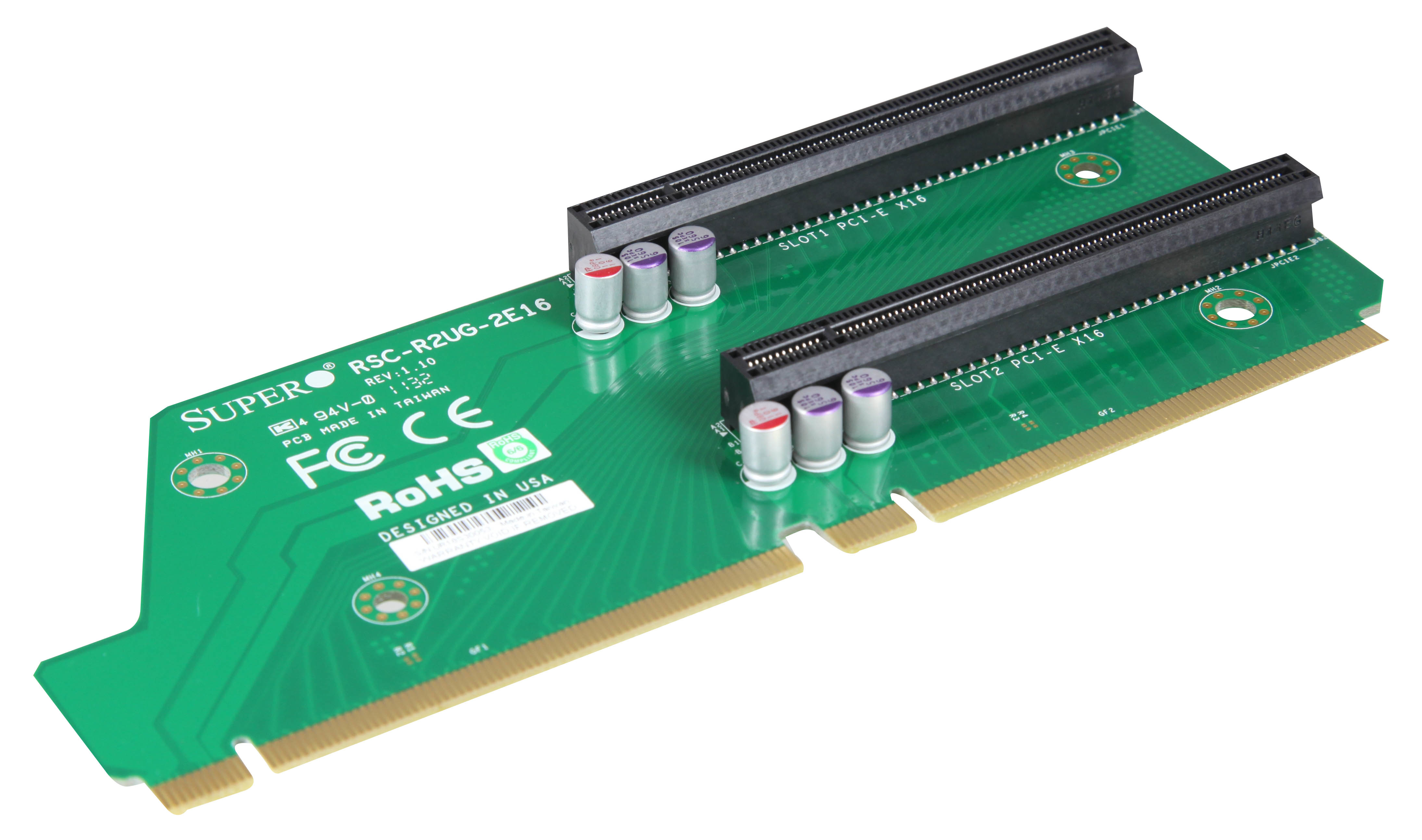 SuperMicro 2HE, Liens, entrée PCI-E, 2x sortie PCI-E x16, GPU