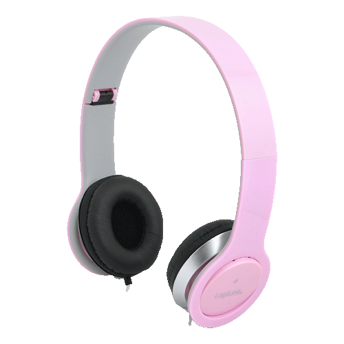 LogiLink HS0032 Pink Stereo Headset 1.2m