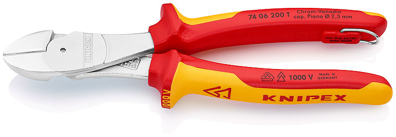 KNIPEX 74 06 200 T Pince coupante diagonale - 20 cm - 311 g