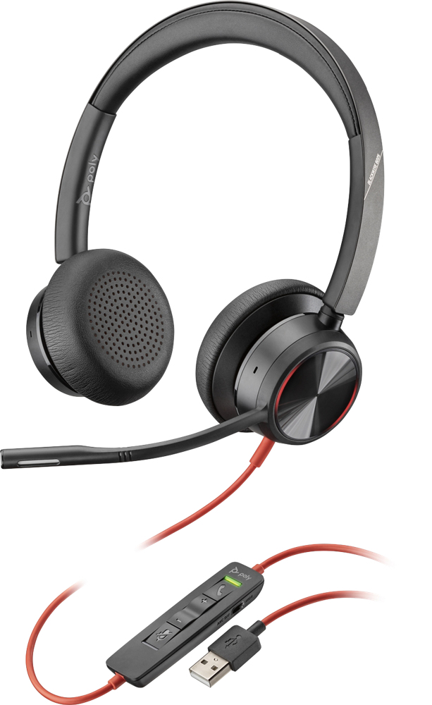 214408-01 Poly Blackwire 8225-M - Jeu de direction