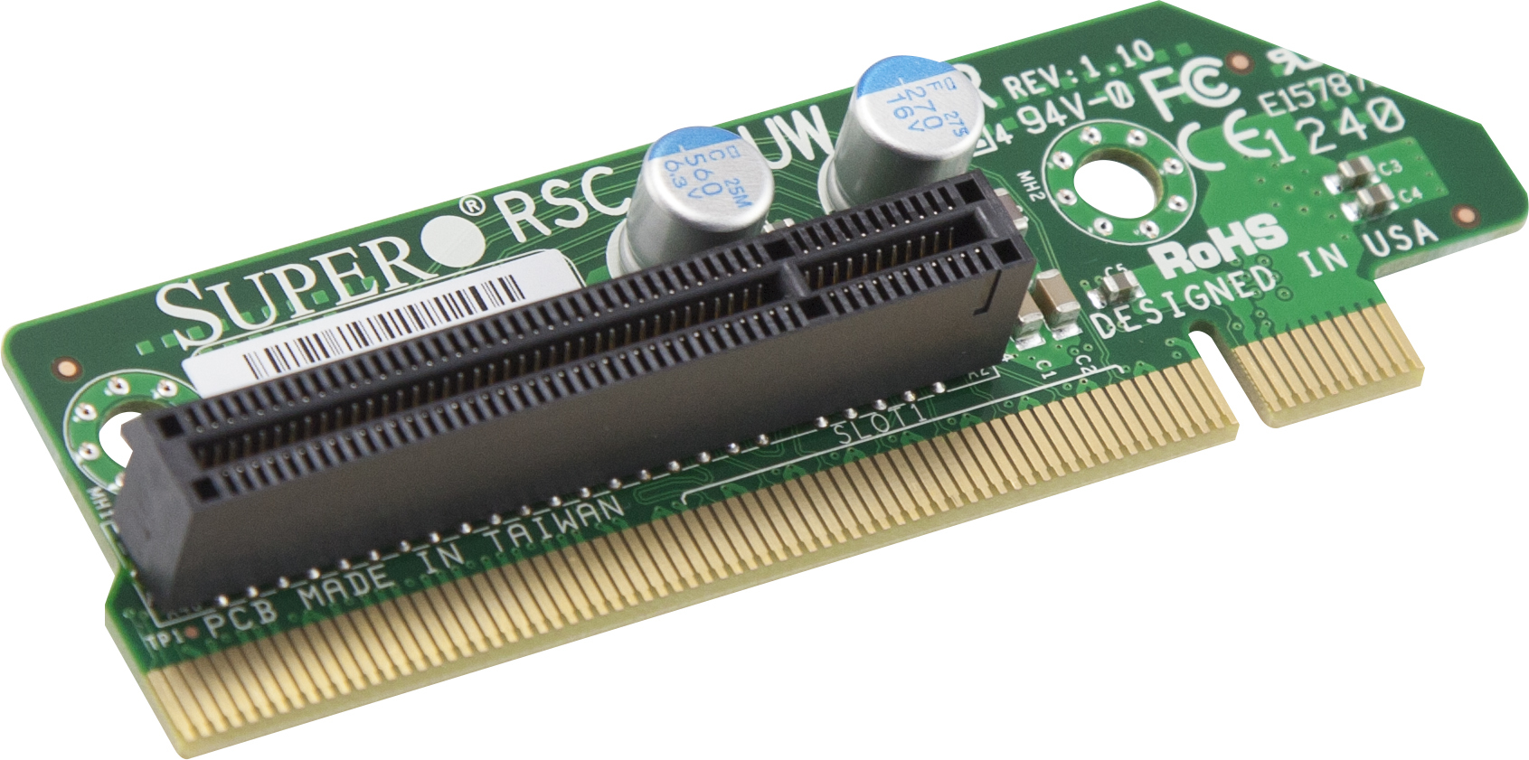 Supermicro RSC-R1UW-E8R - PCIe - 1U - WIO - 1 x PCI-E x8