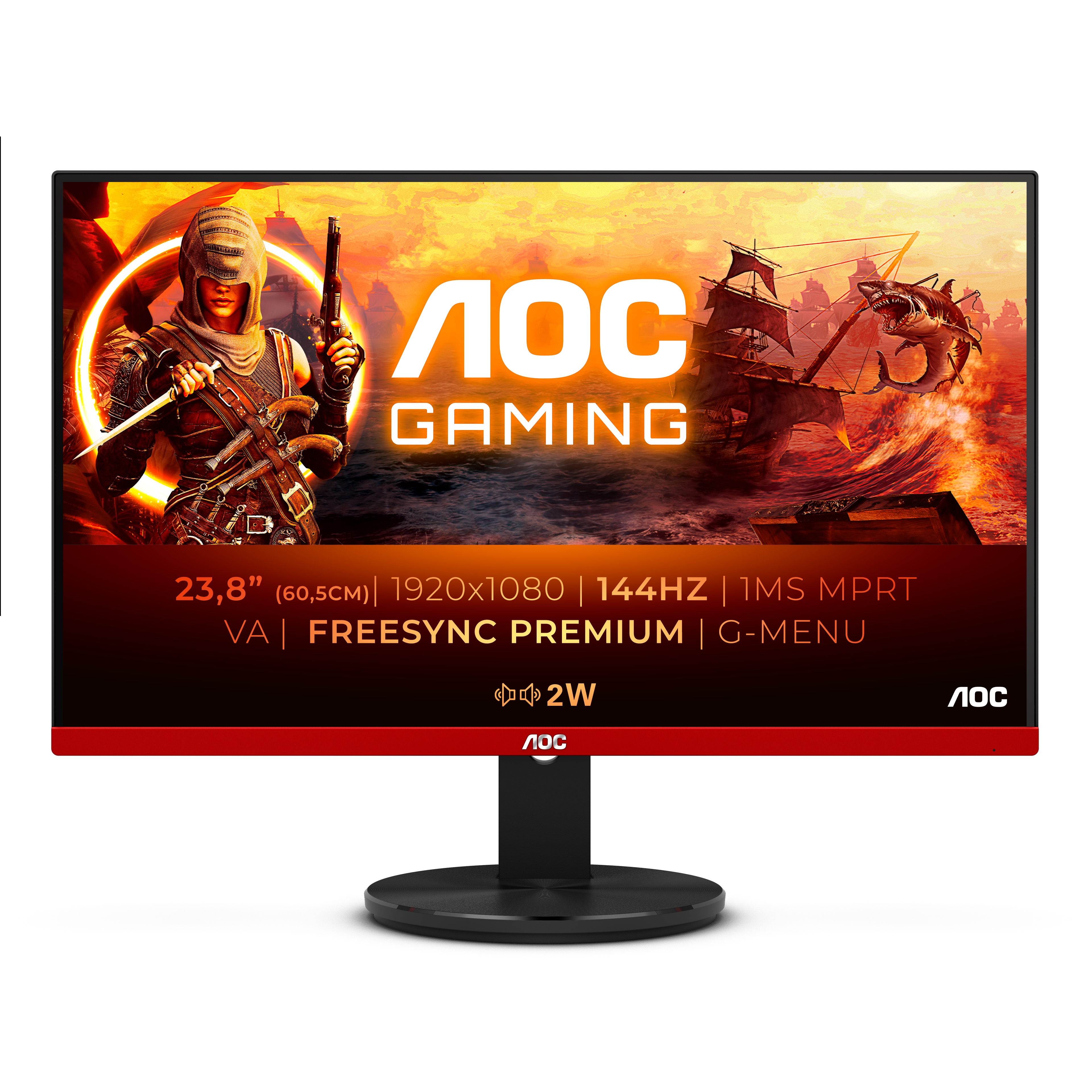 Écran LED Full HD G2490VXA série AOC 90 de 23,8 pouces - G2490VXA