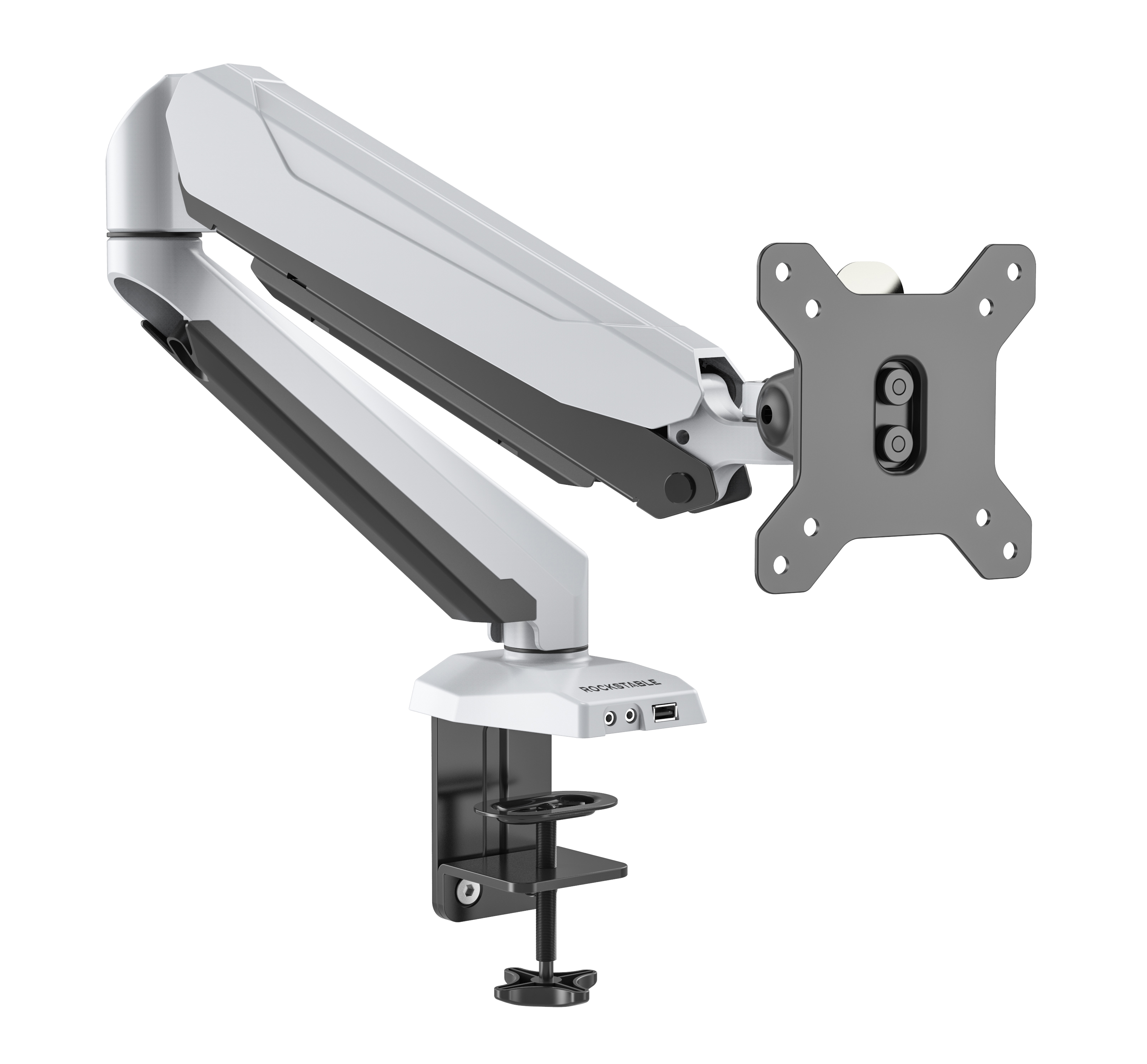Rockstable RS-MM010W Support d'écran simple 8kg Pince/Boulon Blanc