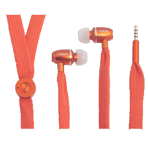 LogiLink HS0027 Orange In-Ear Headset 1.1m