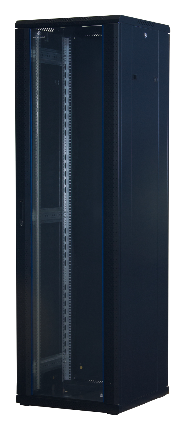 Rockstable 42U 19" Armoire de serveur en verre trempé autoportante