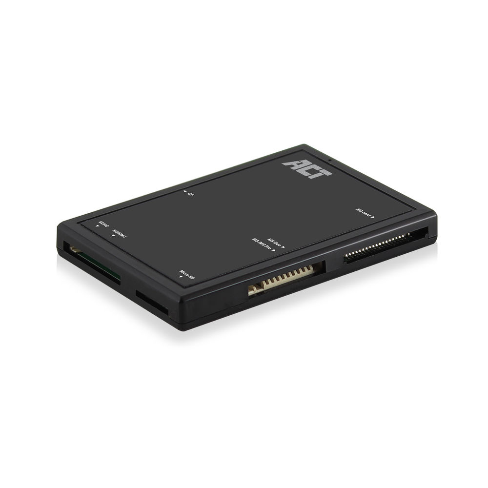 ACT Lecteur de cartes USB 3.2 SD/microSD/SDHC, noir, transfert rapide