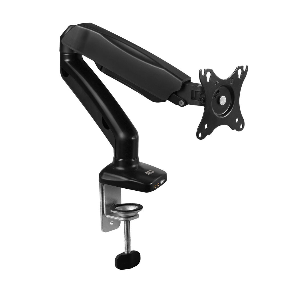 ACT Bras pour écran à ressort à gaz, pince/boulon, 9 kg, 13-32", VESA 100x100