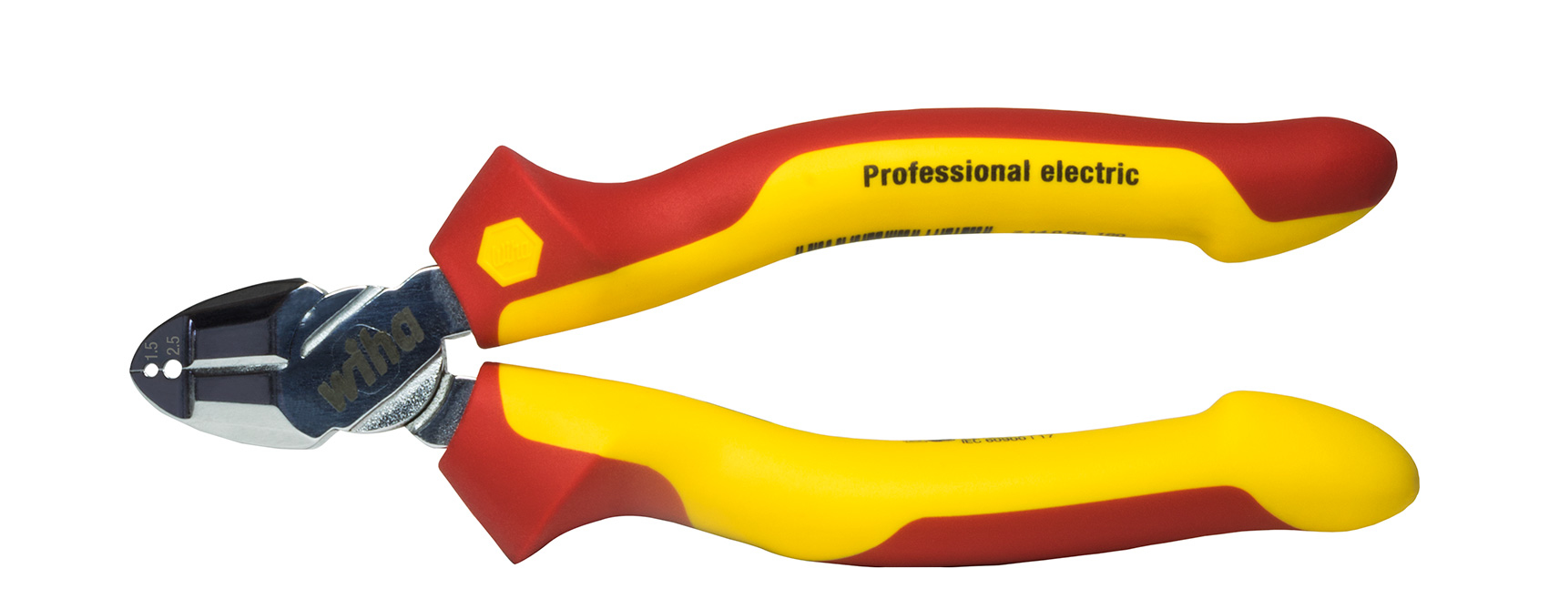 Wiha 26745 cable cutter, 16 cm, red/yellow steel, 1.6 mm