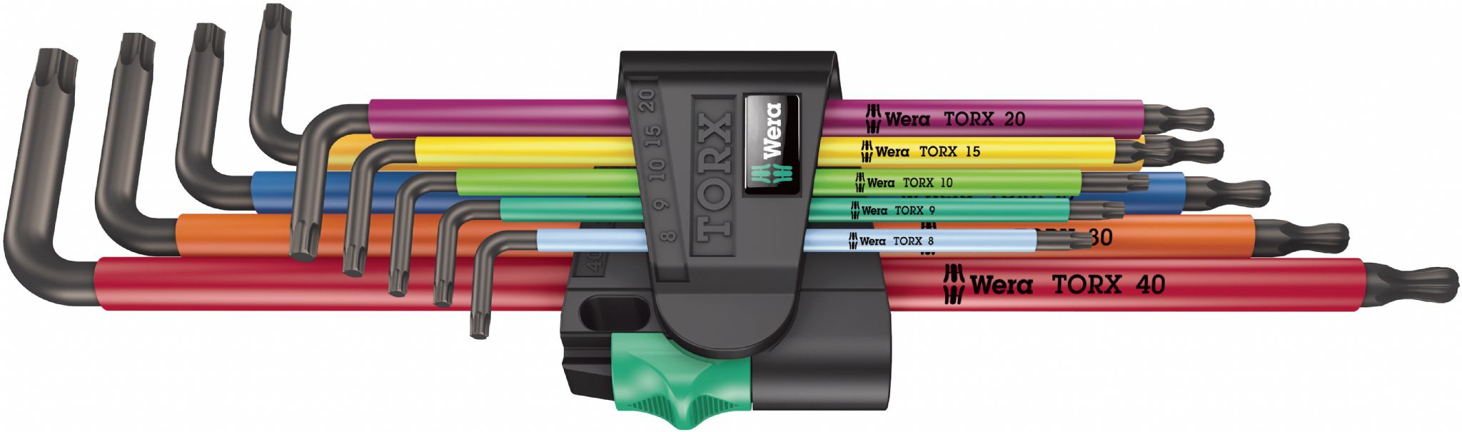 Wera 967/9 TX XL - Jeu de clés Allen en L - Métrique - 9 pièce(s) - Plastique - 8, 9, 10 mm - 9 cm