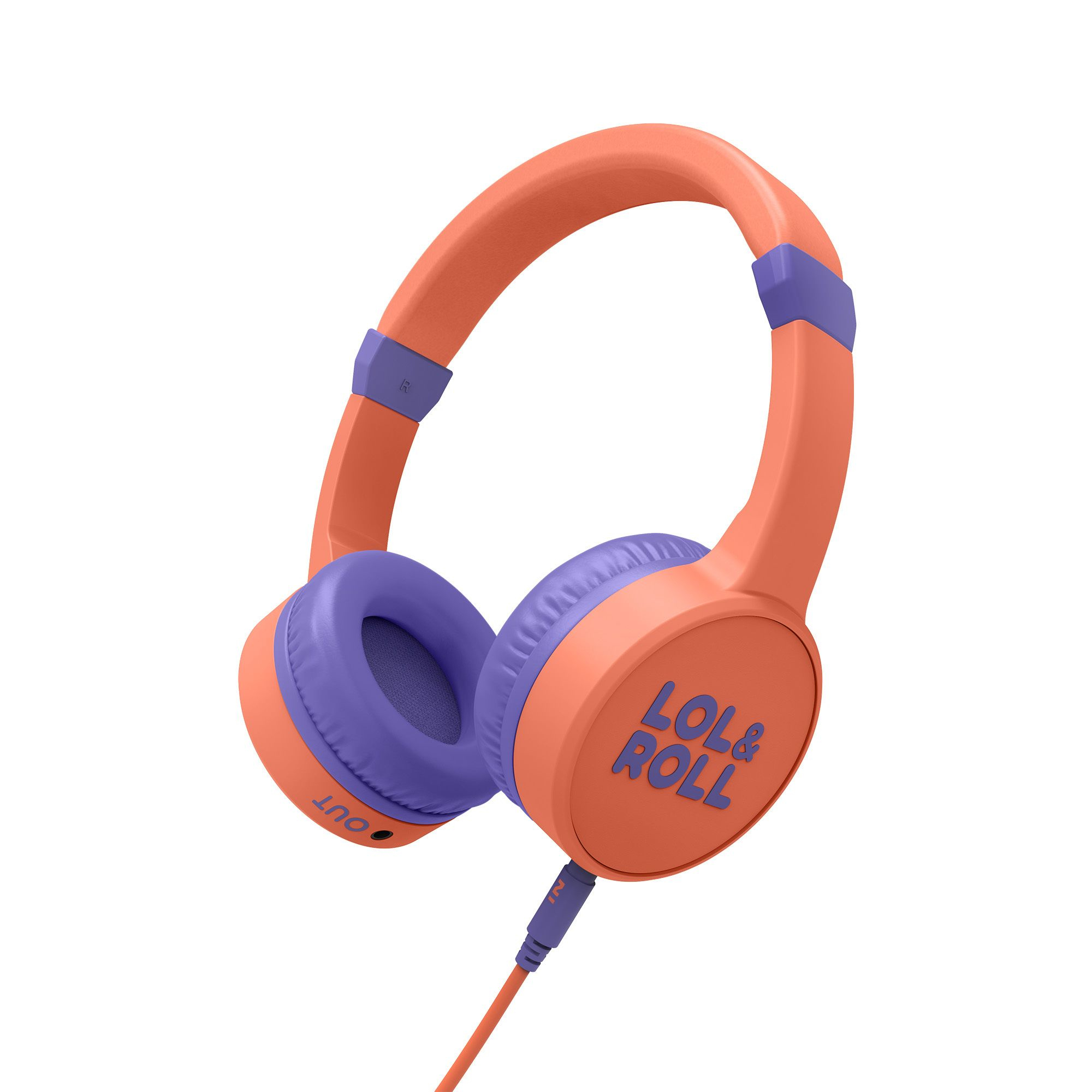 Energy Sistem Lol&Roll Pop Kids Headphones Orange Music Share Detachable Cable<85 dB Volume - 451869