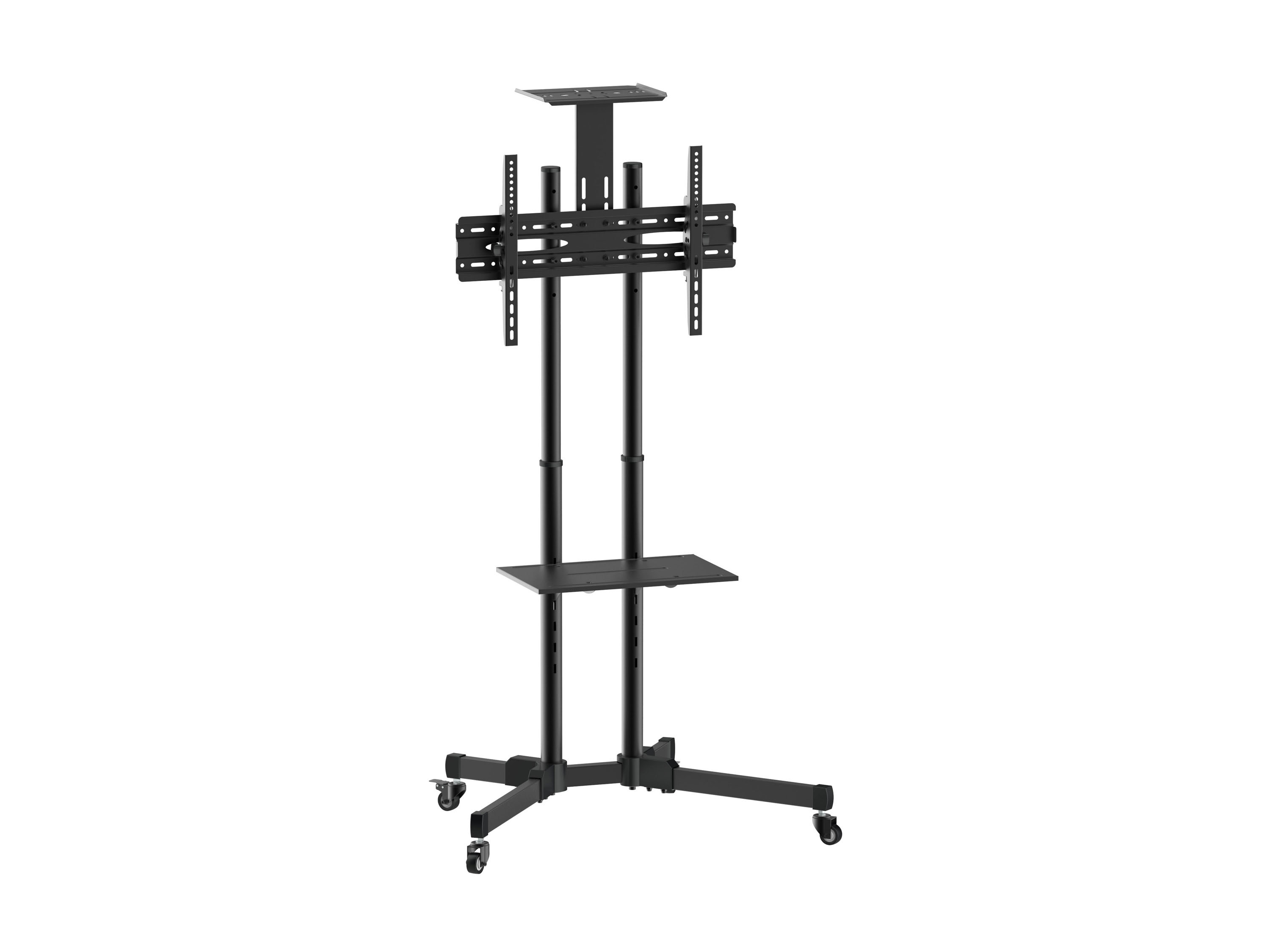 Equip Chariot TV multifonction économique - 50 kg - 94 cm (37") - 177,8 cm (70") - 600 x 400 mm - Hauteur réglable - Noir