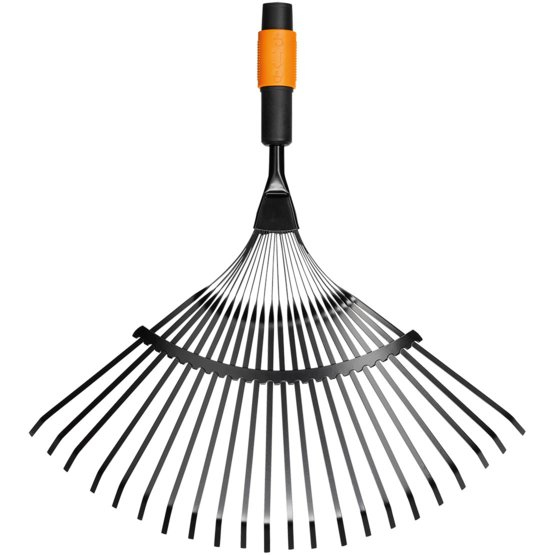 Fiskars 1000644 - Balai à feuilles - Acier - Noir/Orange - 470 mm - 445 g