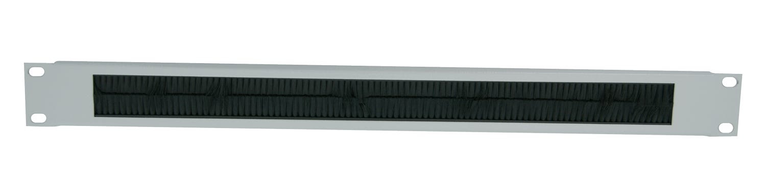 Cadre de rack avec brosse pour entrée de câbles - RAL 7035 - 2U (19")