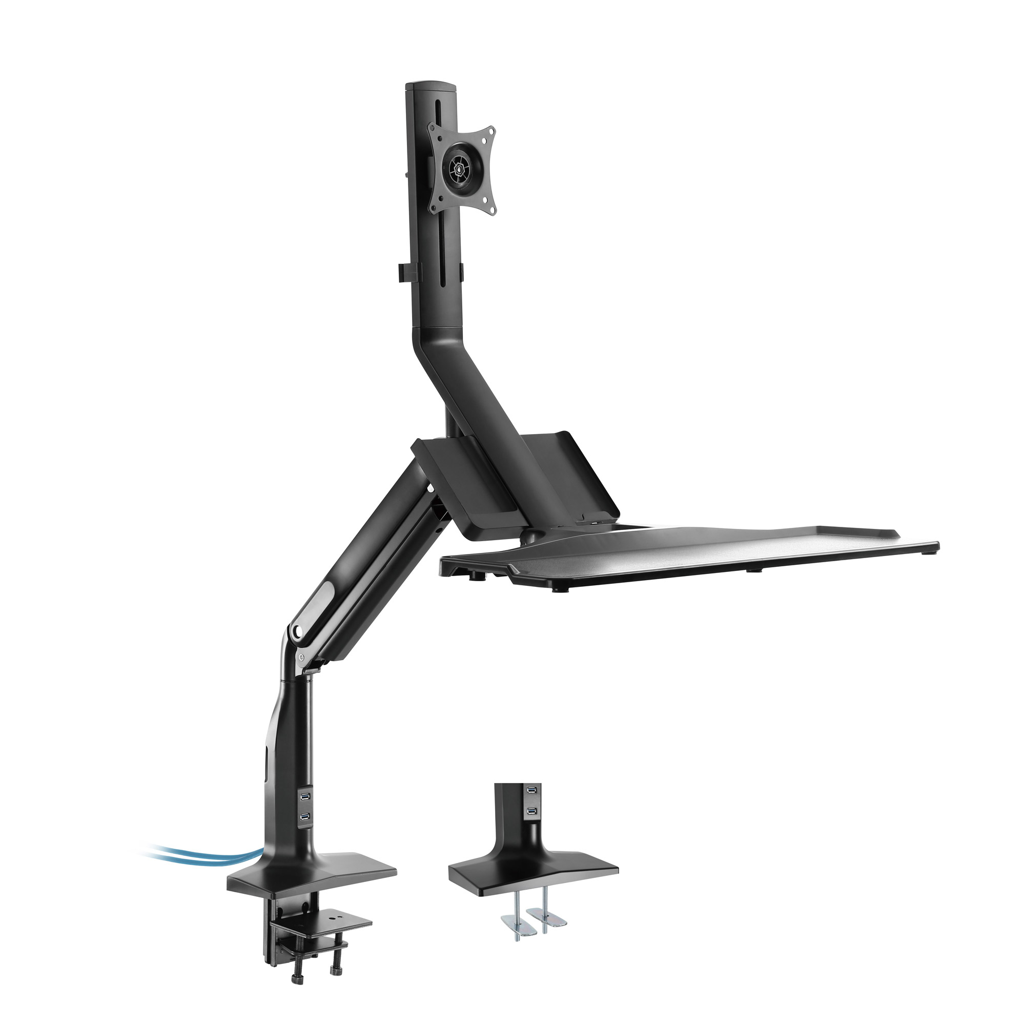 Support de bureau pour poste de travail InLine 32" 9 kg