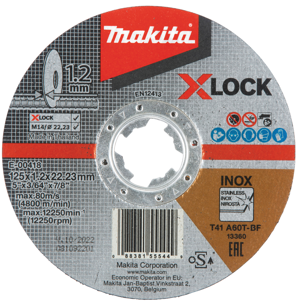 Makita E-00418 Disque à tronçonner Inox 125mm