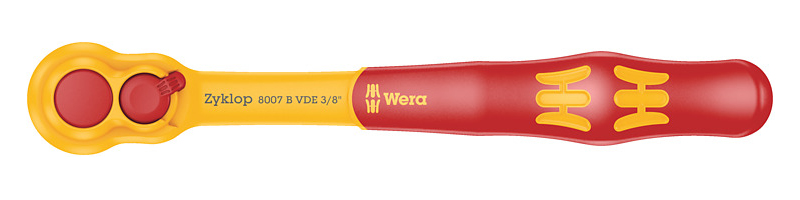 Wera 8007 B VDE - Clé à douille - 1 pièce(s) - Acier inoxydable - Manche à cliquet - 1 pièce(s) - 3/8"