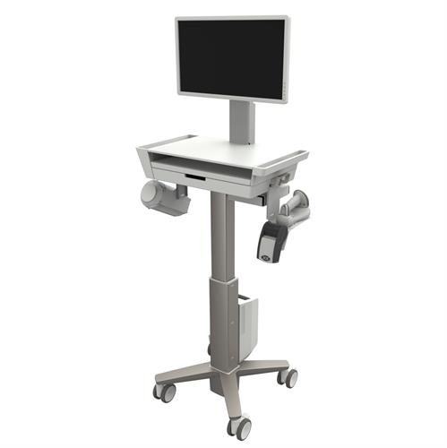 Ergotron CareFit Slim 2.0 - Chariot multimédia - Or - Blanc - Aluminium - Plastique - Acier - Universel - 14 500 kg - 53,3 cm (21")